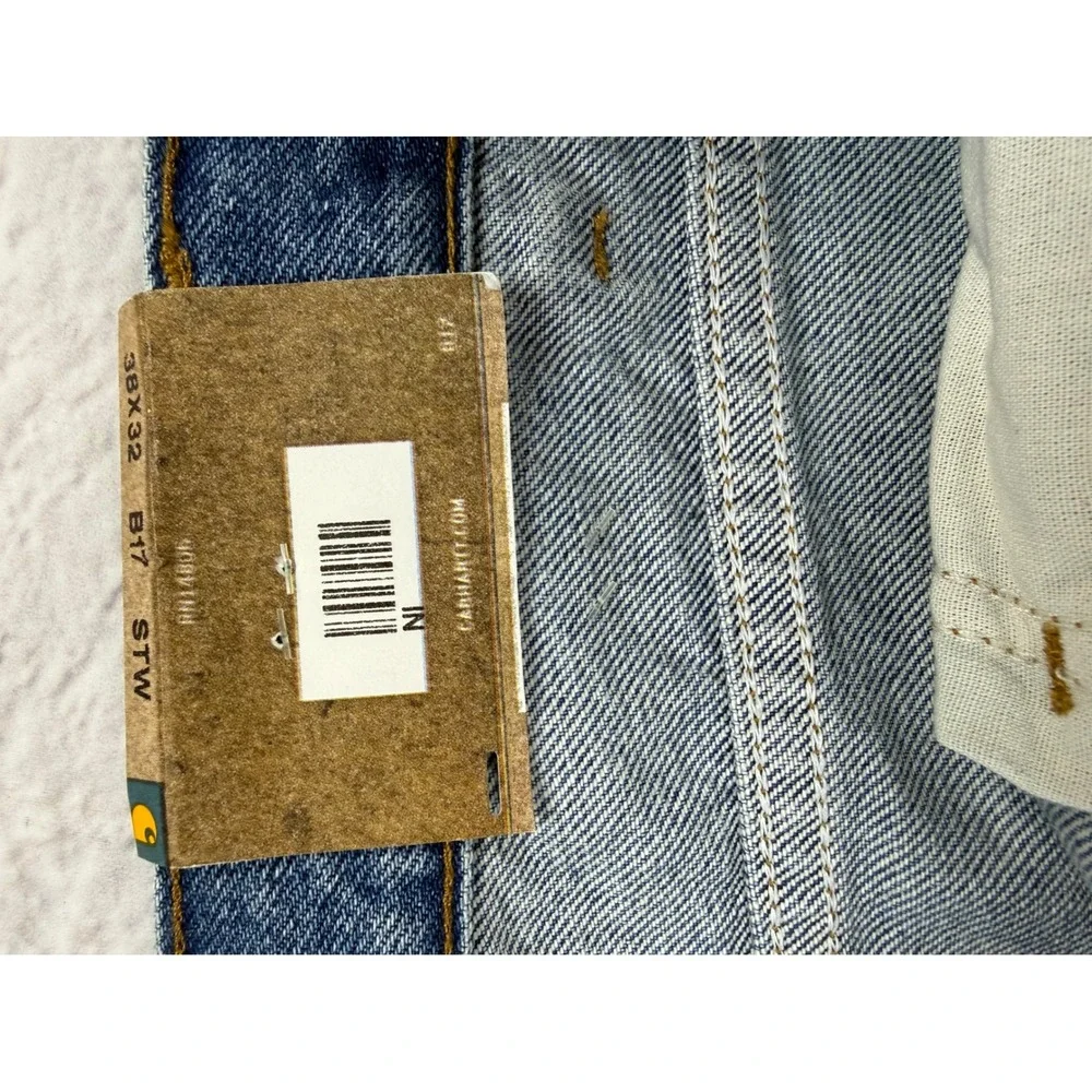 Carhartt B17 STW Jeans Mens 38x32 Blue New Relaxed Fit Tapered Leg Denim